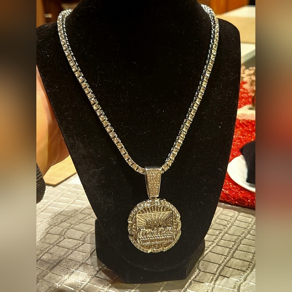 Charm Choker Miami Style Hip Hop Necklace, Pendant 13mm/20 inch. Fashionable. - Picture 9 of 9